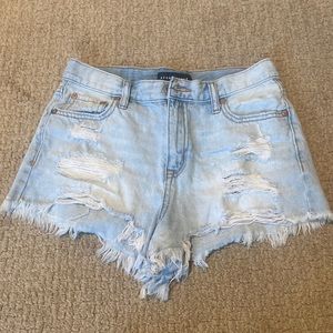 Aeropostale vintage high rise shorty light denim shorts size 0
